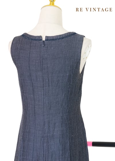 藍染花徑花朵的故事長洋裝15