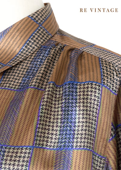 『紐約寶物』New York 摩登女子緞面格紋襯衫4