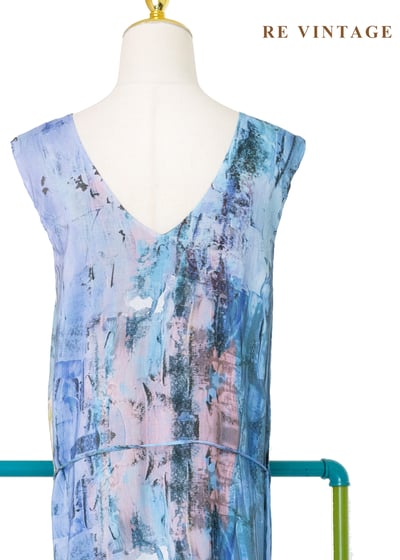 『歐洲寶貝』莫內睡蓮水彩暈染長洋裝14