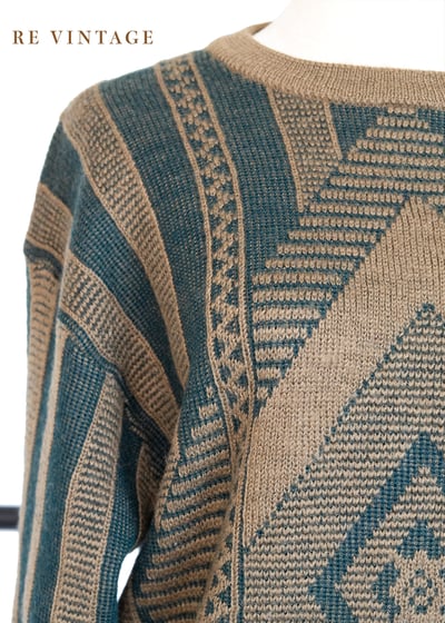 森林綠無限菱格針織毛衣7