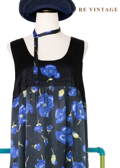 夜花藍調寬版洋裝3