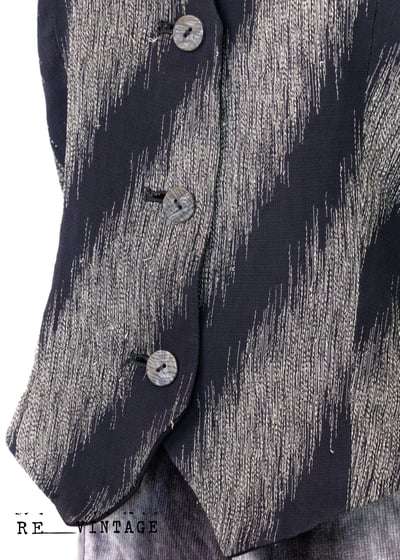 煙灰色斜紋西裝背心7