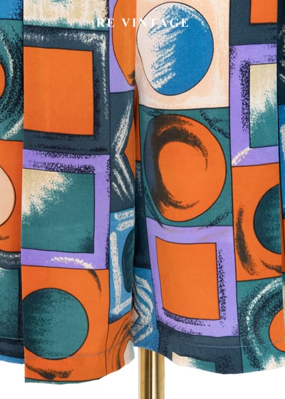 復古乖乖牌幾何藝術高腰短褲（27"）6