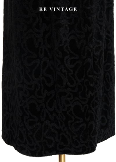 觸覺故事暗黑花朵絨布中長裙（24-26”)9