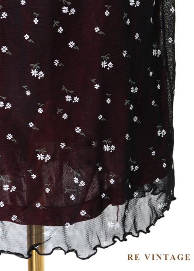 韓國製 - 紅光小花星空細肩帶洋裝5