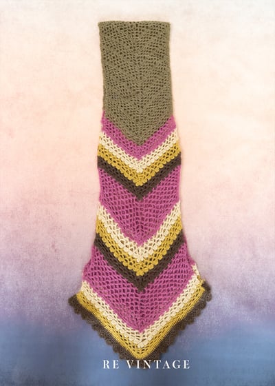 葡萄色針織圍巾1