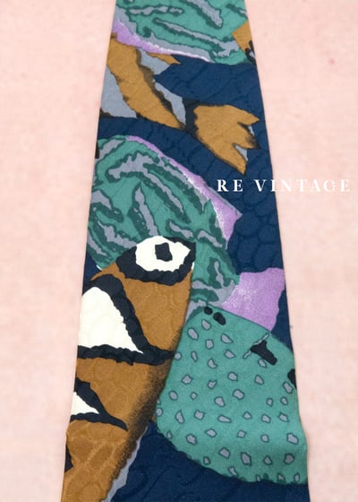 水下迷宮色塊領帶8