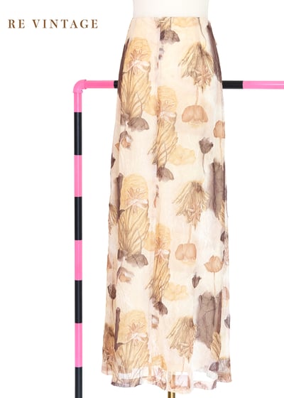 套裝裙子 - 奶茶色乾燥花網紗裙子（26"）6