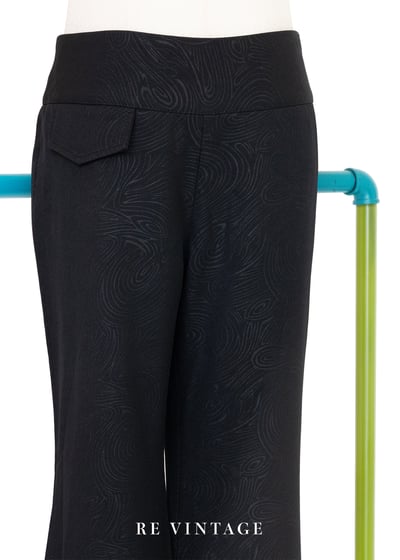 水波漩渦靜中有動黑系喇叭褲3