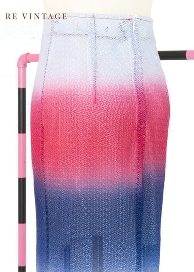 三色漸層超美的網狀布料長裙（24")7