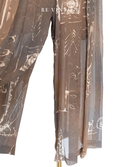 Earth Script 大地手稿雪紡高腰寬褲（28-31"）8