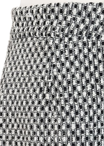 黑白交織小格粗花呢短裙（25"）5