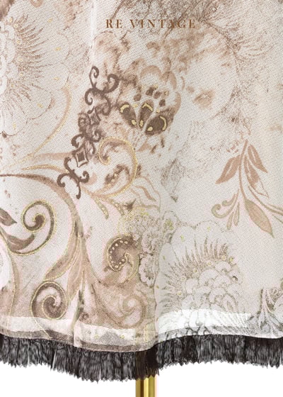 宮廷窗紗外煙幕瀰漫中長裙（22-28"）4