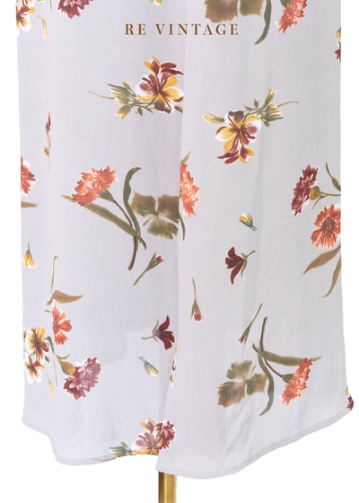 石灰色橘花盛開細肩帶洋裝7