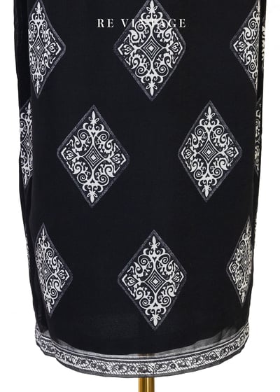 貴族白菱格徽章高腰美裙（24"）4