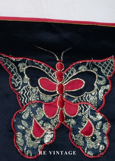 日本製 - 破繭而出的黑夜蝴蝶刺繡背心6