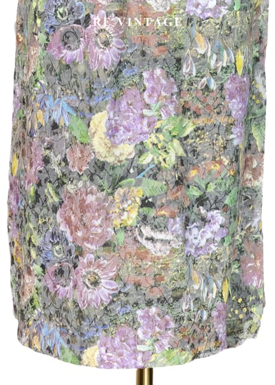 優雅紫色廢墟的玫瑰及膝裙（23-30"）4