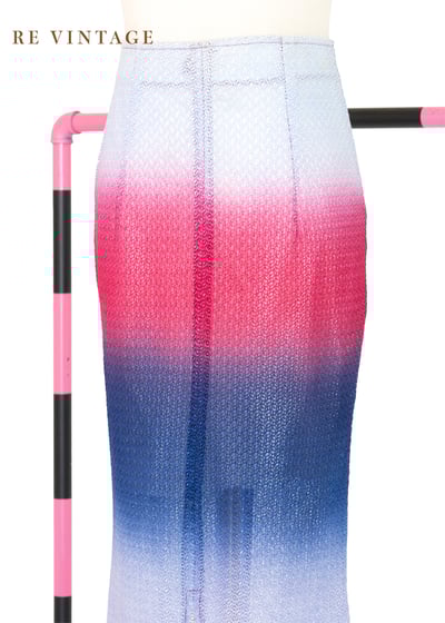 三色漸層超美的網狀布料長裙（24")3