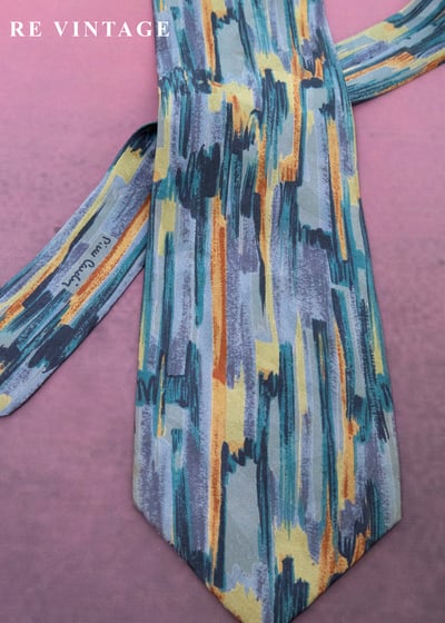 藝術家筆觸畫布領帶7