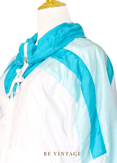 『歐洲寶物』湖水綠拼接尼龍小人偶外套 Sergio Tacchini6