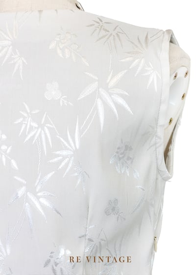 淺灰白月下竹影優雅背心10