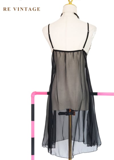 浪漫黑花園細肩帶透膚洋裝10