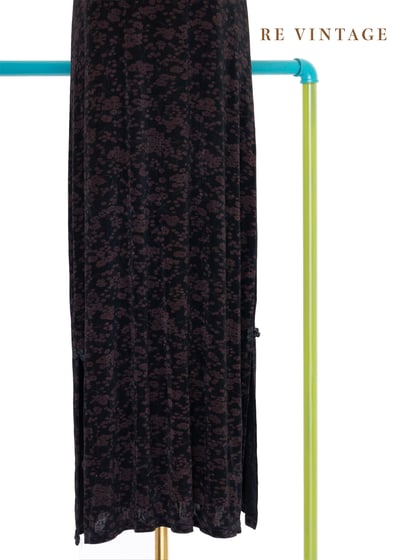 酒紅夏夜暗花貼身洋裝4