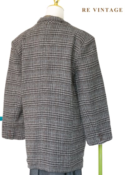 暮色灰圖書館格紋西裝外套11