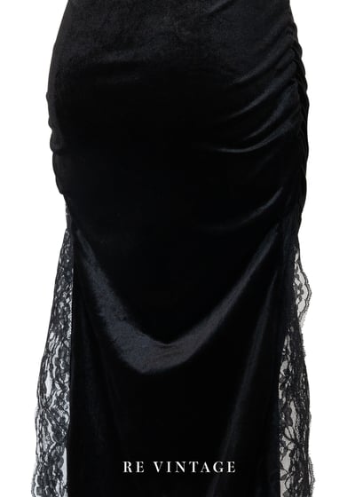 絲絨光澤蕾絲細肩帶洋裝12