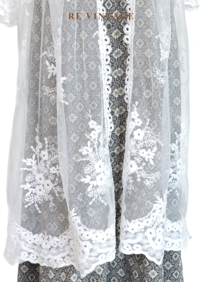 風的形狀。雲的呼吸蕾絲長版罩衫4