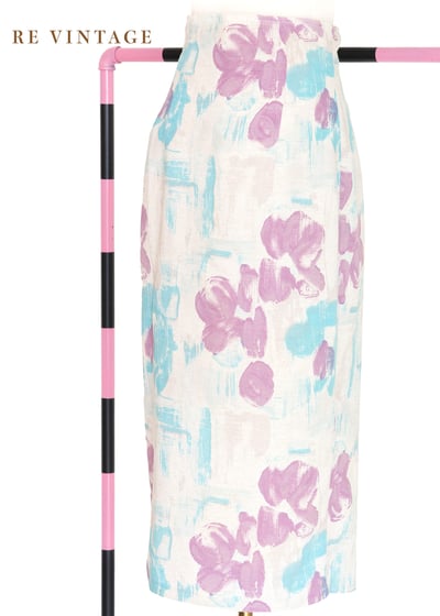 馬卡龍粉藍粉紫色一片式中長裙（26")6