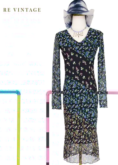 Bloom in Haze 色彩斑斕碎花洋裝1