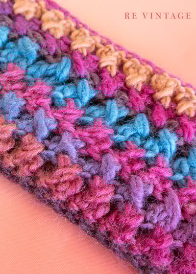 Warm Rainbow 編織長圍巾5