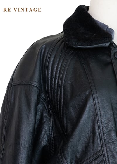 逆風黑行重工細節皮革外套5