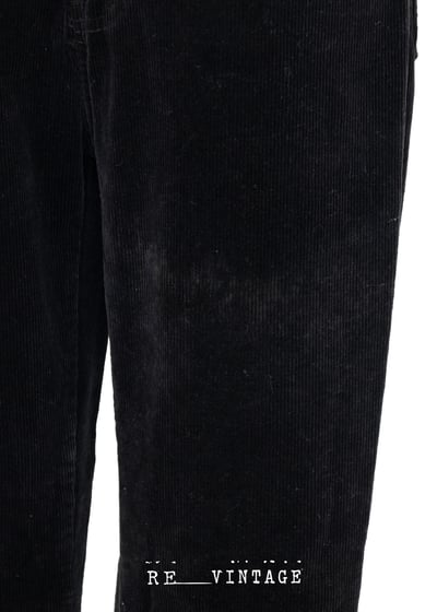 美少女愛心燈芯絨黑色長褲9