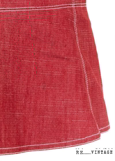 亞麻紅可愛短裙4