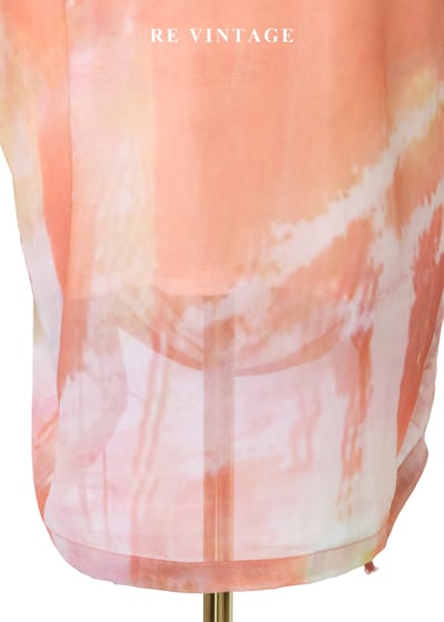 夕陽色的呼吸 - 暖橘渲染抽繩雪紡裙（27"）8