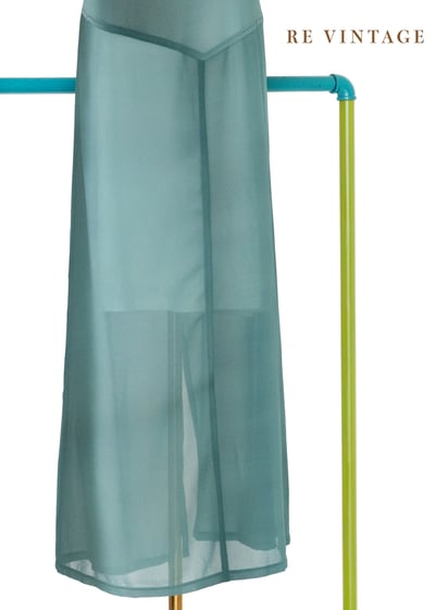 玻璃浪漸層青綠優雅長洋裝4