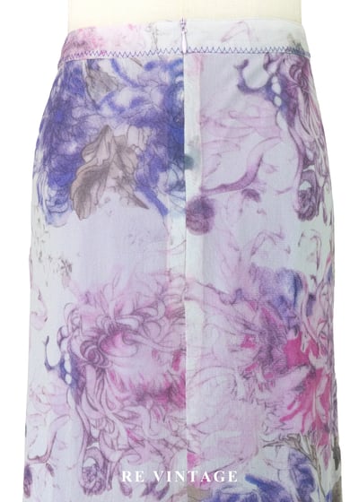 粉紫夢境模糊花卉美裙（27"）8