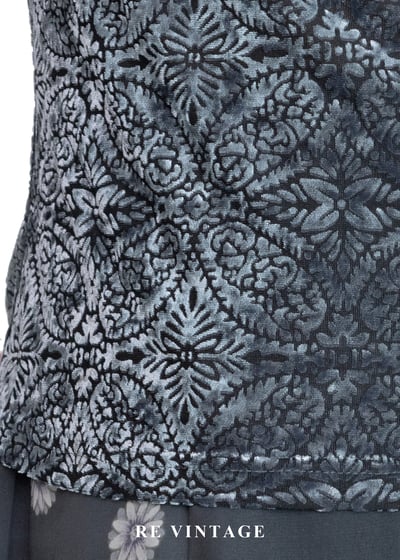 銀葉繁花 - 垂墜領絨布上衣6