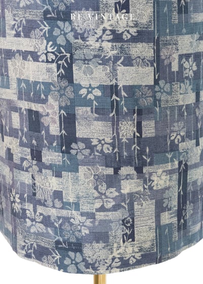 藍綠色格子與小花一起醒來得早晨長裙（27-30"）4