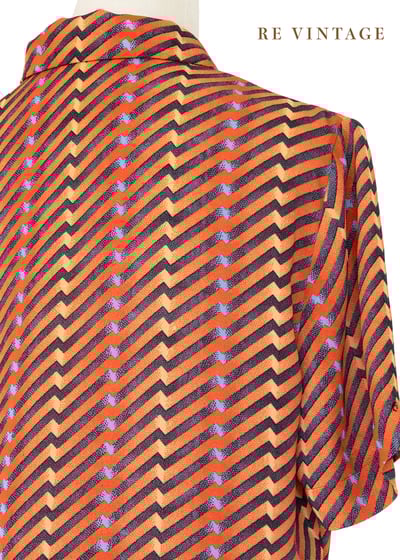 螢光橘幾何圖騰短袖上衣11
