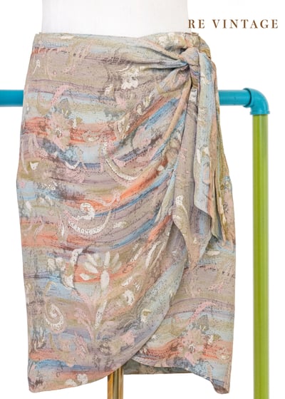 Cafe Creme 溫柔筆刷印花一片裙（24"）1