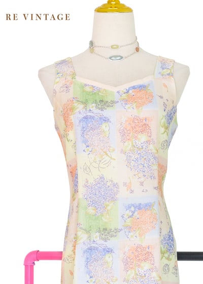 春日淡彩花標本洋裝3