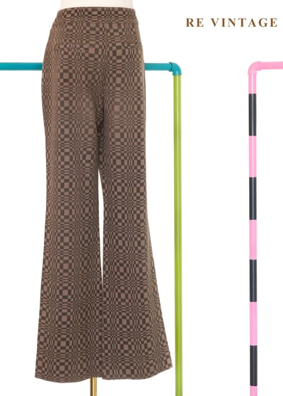 率性的復古棋盤格美褲（28"）8