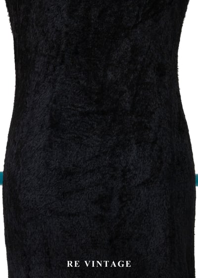 可愛泰迪熊短毛黑色洋裝4