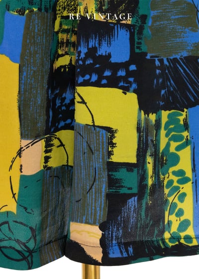 抽象畫色塊派對高腰寬版短褲（26-30"）11