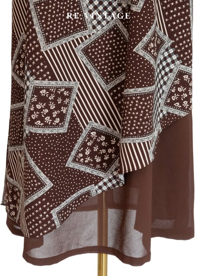 可可方盒 - 幾何拼貼雪紡長洋裝4