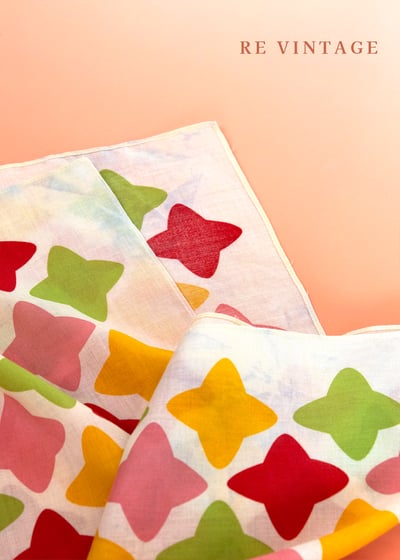 星星糖果棉質絲巾15