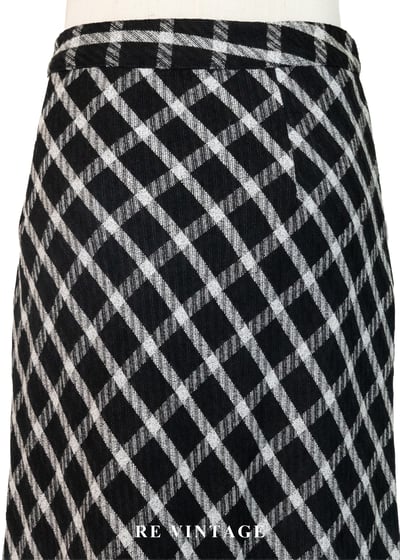 黑白斜格紋抽鬚下擺美裙（27"）9